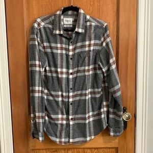 Men’s gray flannel shirt Medium